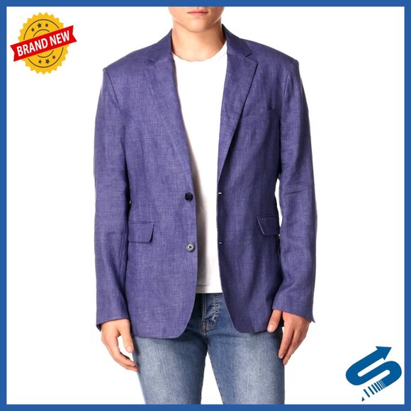 Men's Linen Sport Coat Classic Fit Lightweight Wedding Office Blazer